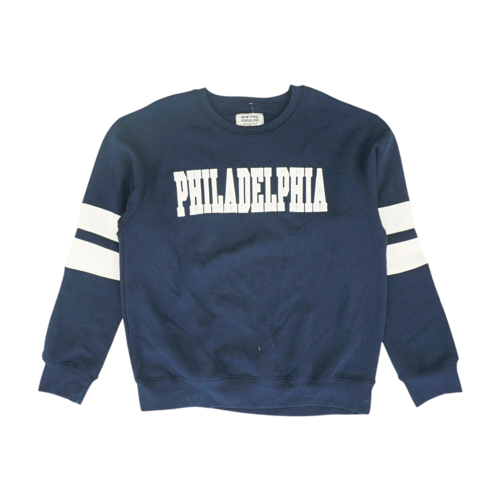 Navy Solid Sweatshirt Pullover