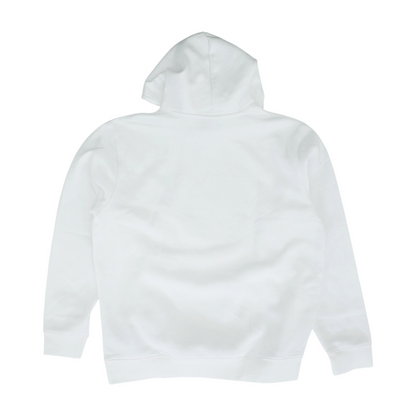 White Solid Hoodie Pullover