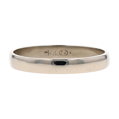 14K White Gold Band Ring