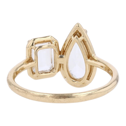 14K Sterling Silver Topaz Fashion Ring