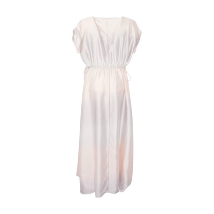 Pink Color Block Maxi Dress