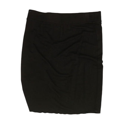Black Solid Mini Skirt