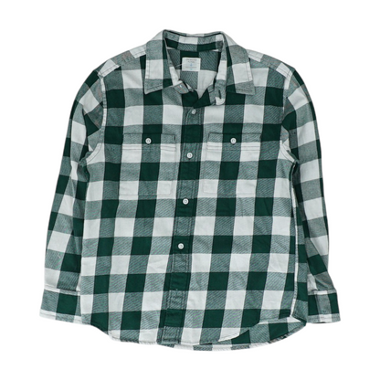 Green Check Flannel Button Down