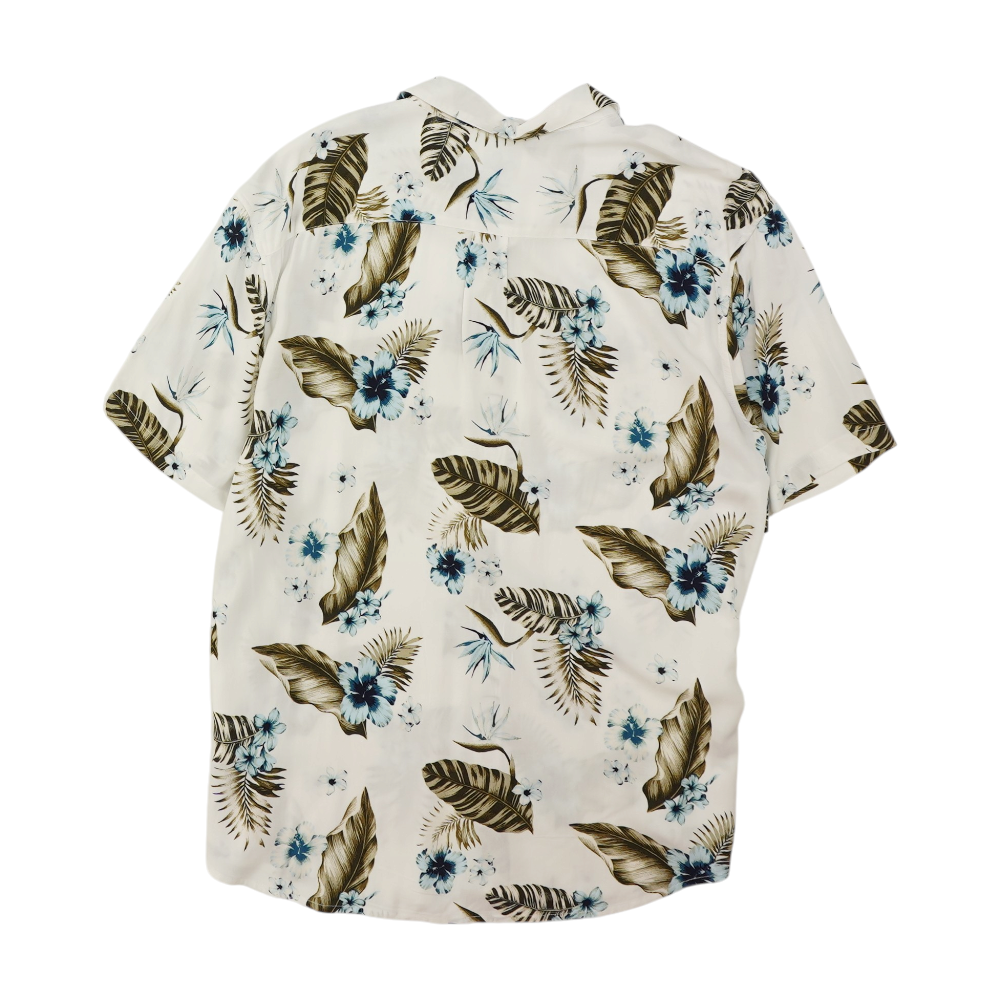Lucky Brand White Floral Short Sleeve Button Down – Image 2