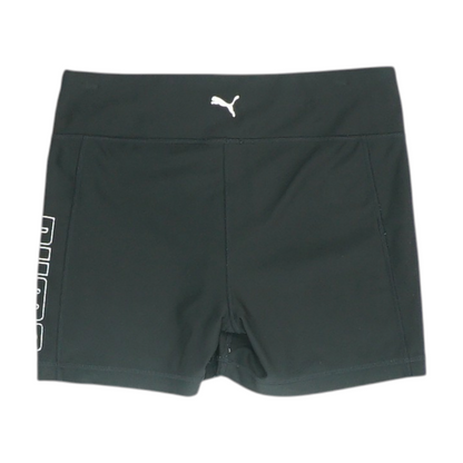 Black Solid Active Shorts