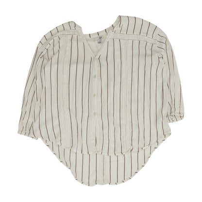 Ivory Striped Button Down