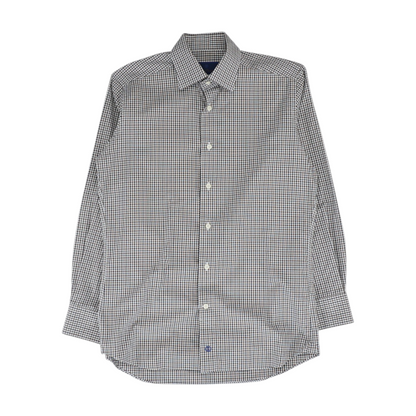 Brown Check Long Sleeve Button Down