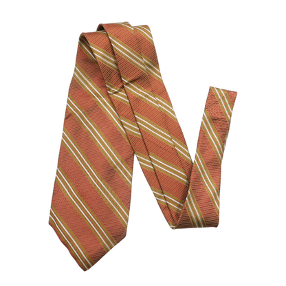 Orange Striped Neck Tie