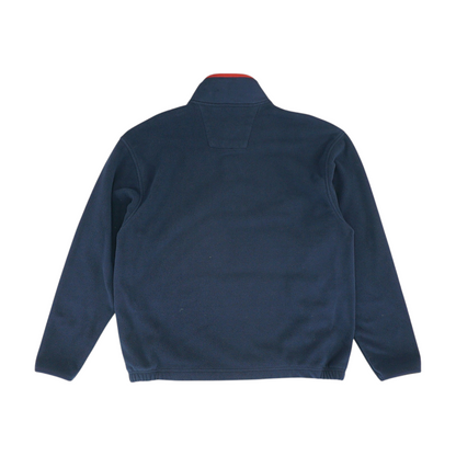Navy Solid Fleece Pullover