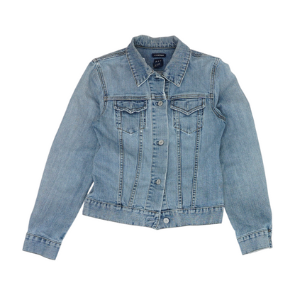 Blue Solid Denim Jacket