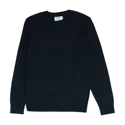 Black Solid Pullover Sweater