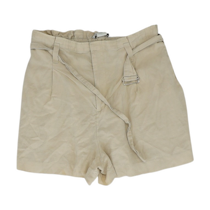 Beige Solid Chino Shorts