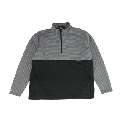 Gray Color Block 1/4 Zip Pullover