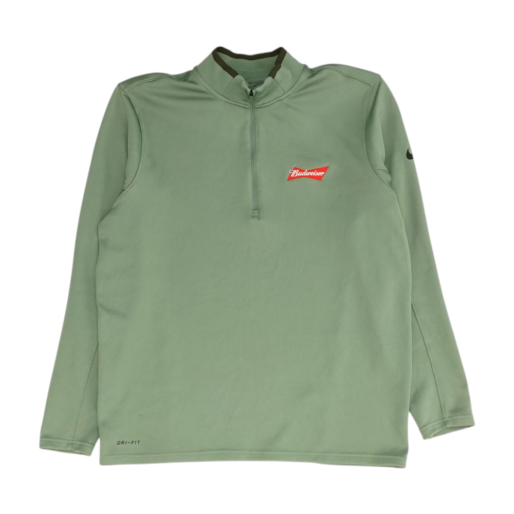 Green Solid 1/4 Zip Pullover