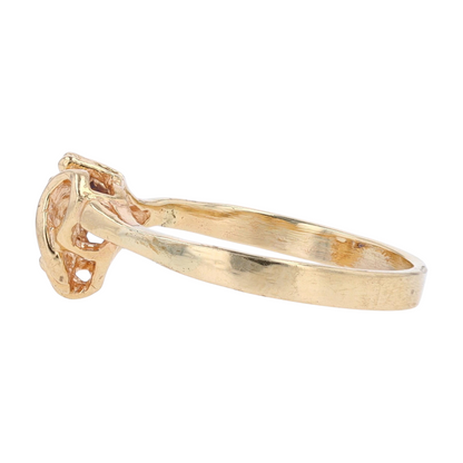 14K Yellow Gold Blue Stone Fashion Ring