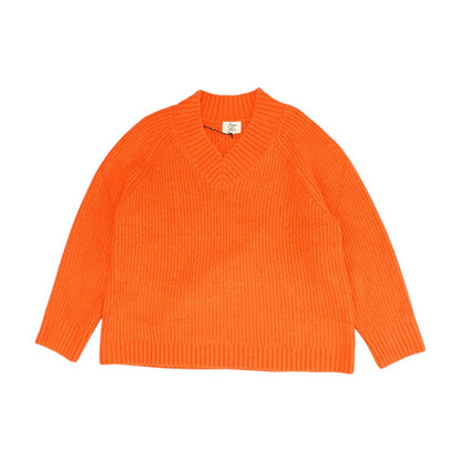 Orange V-Neck Sweater