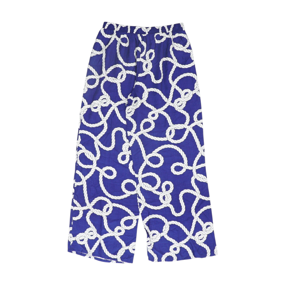 Blue Print Wide Leg Pants