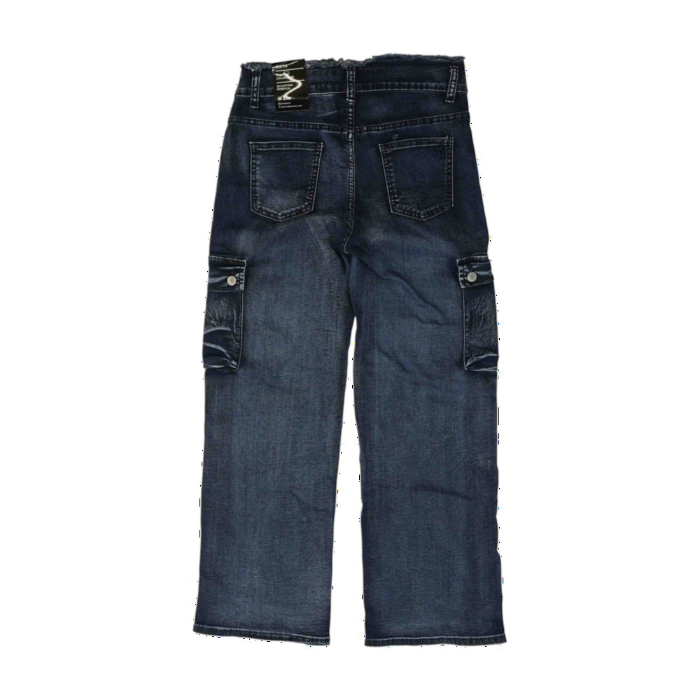 Navy Wide Leg Jeans