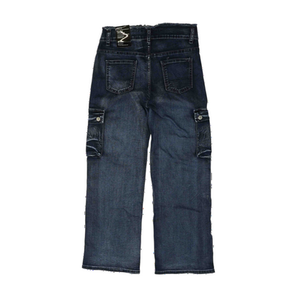 Navy Wide Leg Jeans