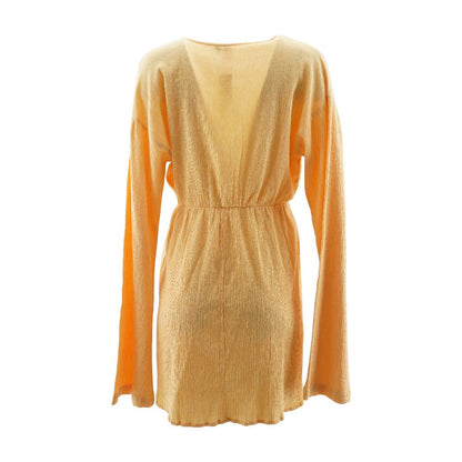Orange Solid Mini Dress