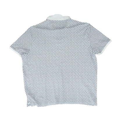 White Graphic Short Sleeve Polo