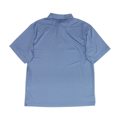 Blue Abstract Short Sleeve Polo