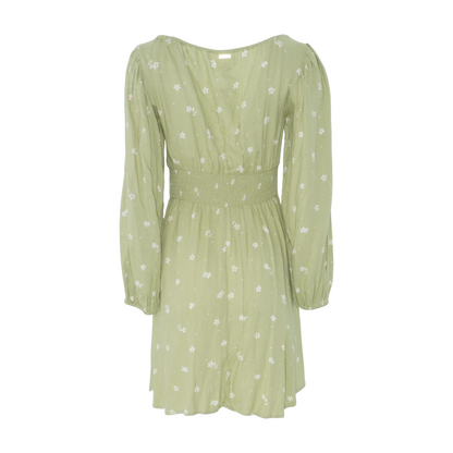 Green Floral Mini Dress