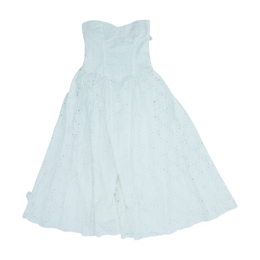 White Floral Midi Dress