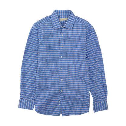 Blue Plaid Long Sleeve Button Down