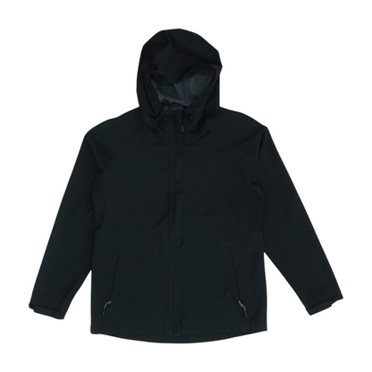 Black Solid Rain Jacket