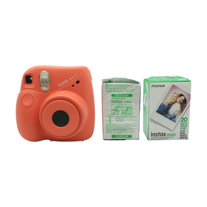 Instax Mini 7+ Instant Camera and Film Bundle