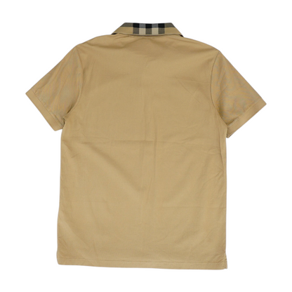 Brown Solid Short Sleeve Polo