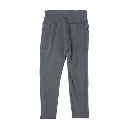 Gray Solid Fleece Lined Leggings