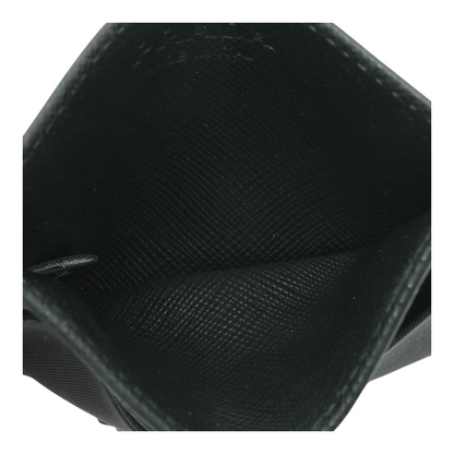 Re-Nylon and Saffiano Leather Card Holder
