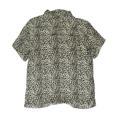 Beige Animal Print Button Down