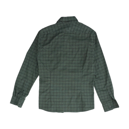 Green Check Long Sleeve Button Down