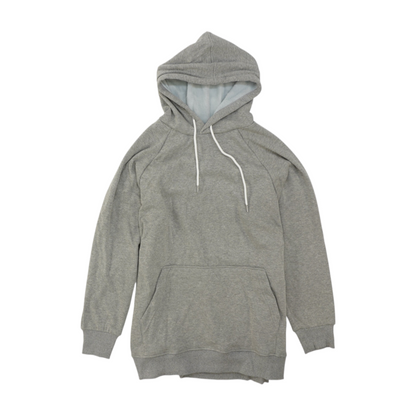 Gray Solid Hoodie Pullover