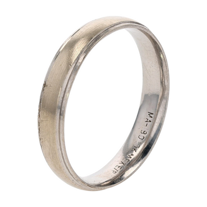 10K White Gold Band Ring