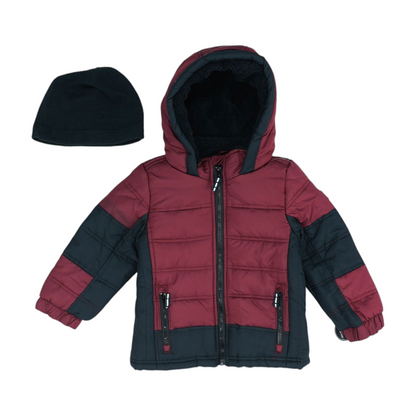 Burgundy Color Block Jacket