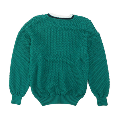 Vintage Teal Solid Pullover Sweater