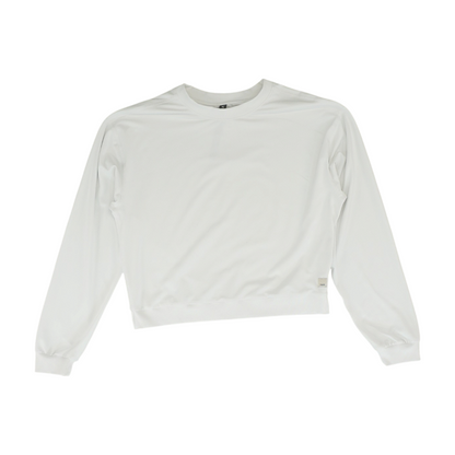 White Solid Sweatshirt Pullover