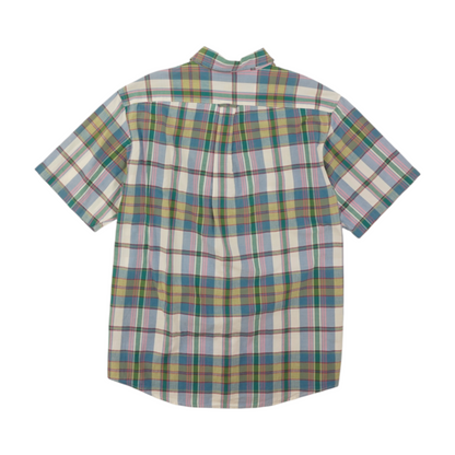 Blue Check Short Sleeve Button Down