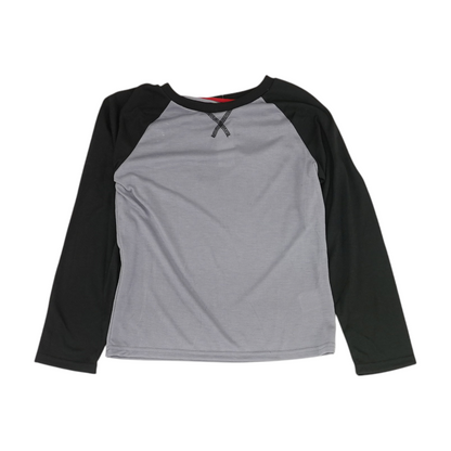 Gray Color Block Pajama Top