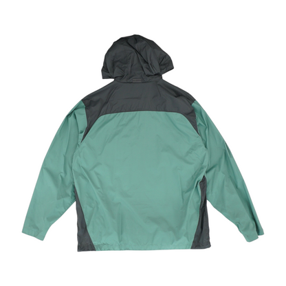 Green Color Block Rain Jacket