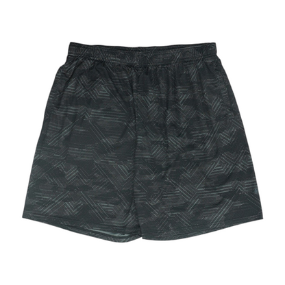 Black Abstract Active Shorts