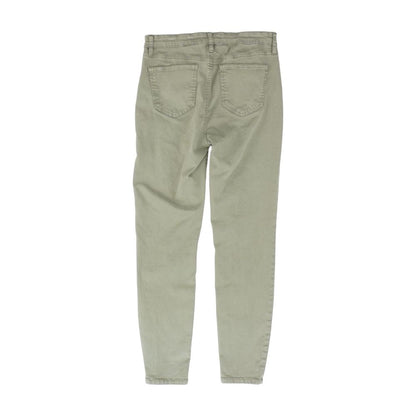 Olive Solid High Rise Skinny Leg Jeans