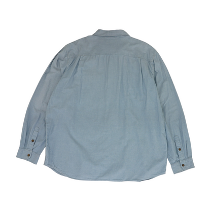 Blue Tall Solid Long Sleeve Button Down