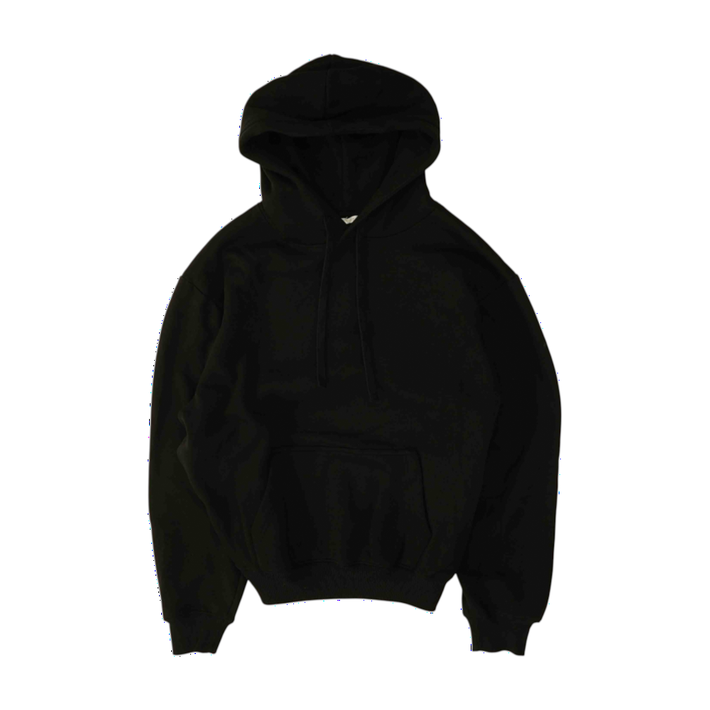 Black Solid Hoodie Pullover
