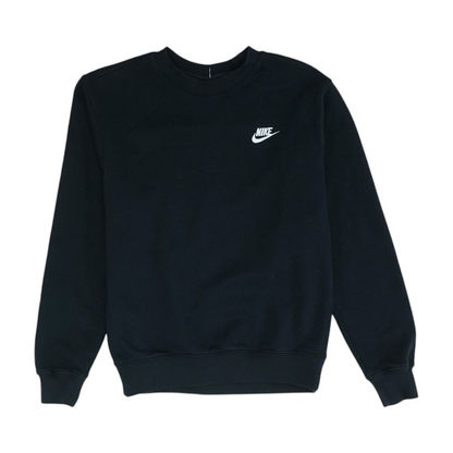 Black Solid Sweatshirt Pullover