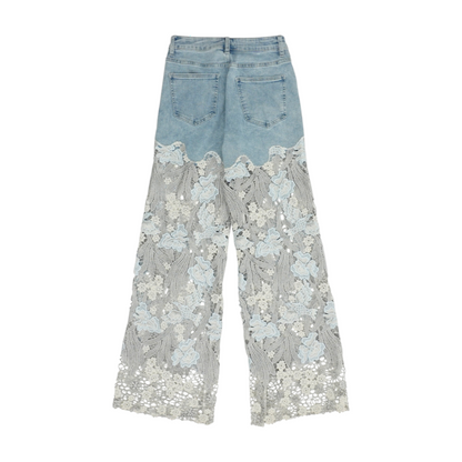Blue Wide Leg Jeans